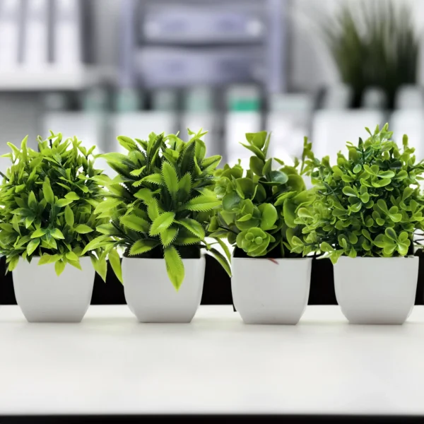 Artificial Plant Tree Window Sill Office Table Desktop Decoration Plastic Garden Fake Plant Potted Home Decor Potted Ornaments - Image 4