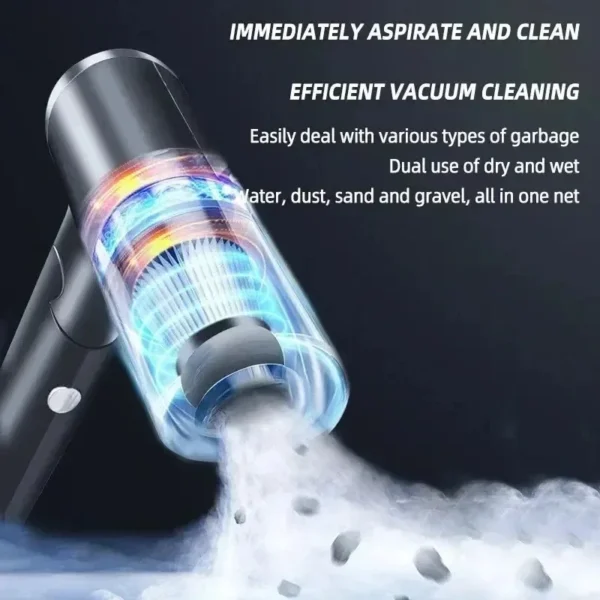 Portable Wireless Car Vacuum Cleaner Wireless Vacuum Cleaner Dual Use for Home and Car 120W High Power Powerful Vacuum Cleaner - Image 5