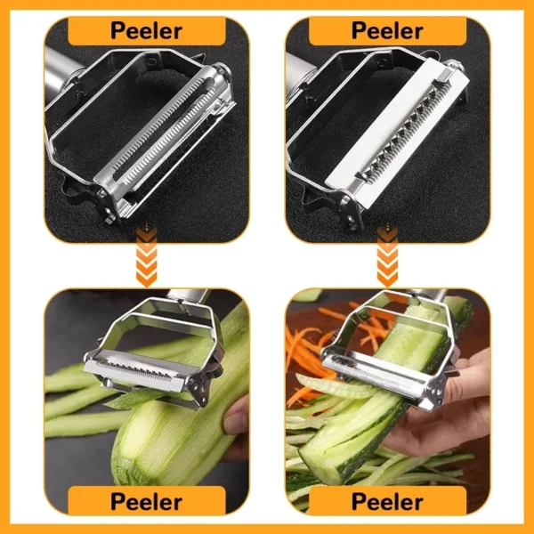 Multifunctional Kitchen Peeler Vegetable Fruit Peeler Stainless Steel Durable Potato Slicer Household Shredder Carrot Peeler - Image 5