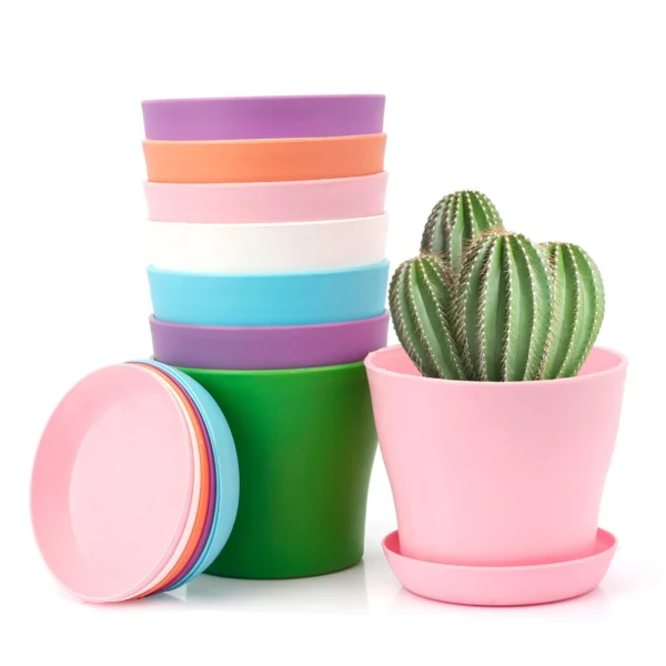 Mini Candy-Colored Round Flower Pots, Quality Succulent Planters, Ideal Home & Office Decorations