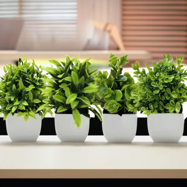 Artificial Plant Tree Window Sill Office Table Desktop Decoration Plastic Garden Fake Plant Potted Home Decor Potted Ornaments - Image 5