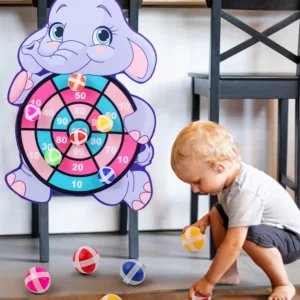 Child Montessori Toys for Kids 2 to 4 Years Old Cartoon Animal Dart Board Sticky Ball Family Interactive Educational Toys Baby