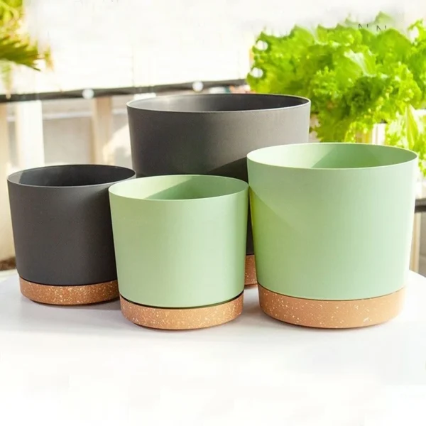 Plant Pot Circular Large Flowerpot Plastic Indoor Plants Succulent Planter with Drainage Bonsai Potted with Tray Home Decoration - Image 5