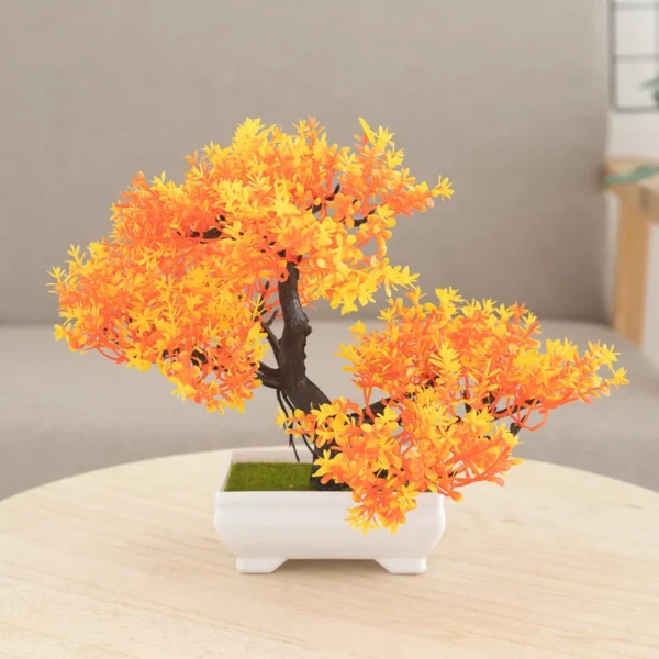 Artificial Plastic Plants Bonsai Small Tree Pot Fake Plant Potted Flower Home Room Table Decoration Garden Arrangement Ornaments - Image 4