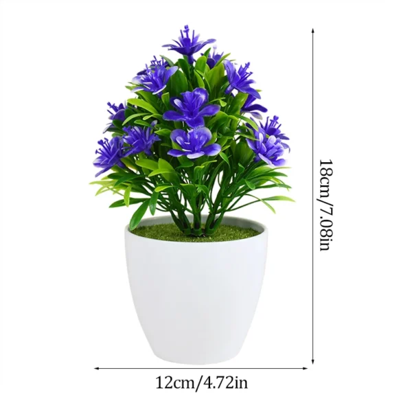 1pc Artificial Potted Plant Small Bonsai Flowers Pot Simulated Tree Ornaments Wedding Home Hotel Office Table Decor Fake Plants - Image 6