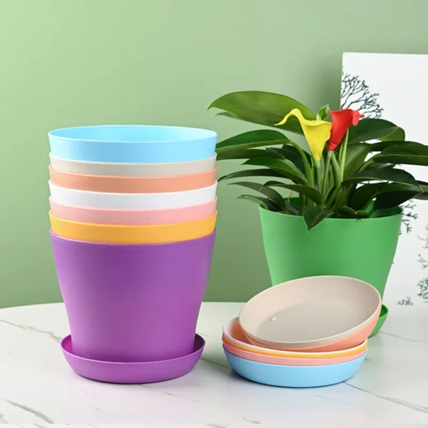 5 Sizes Flower Pot Round Planters Candy Color Mini Flowerpot for Succulents Home Office Decor Planting Supplies HIgh Quality - Image 4
