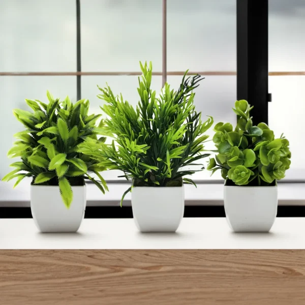 Artificial Plant Tree Window Sill Office Table Desktop Decoration Plastic Garden Fake Plant Potted Home Decor Potted Ornaments