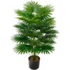 Artificial Tropical Tung Palm Tree large Floor Standing Potted Nordic Style Green Fake Plant Home Garden Decoration