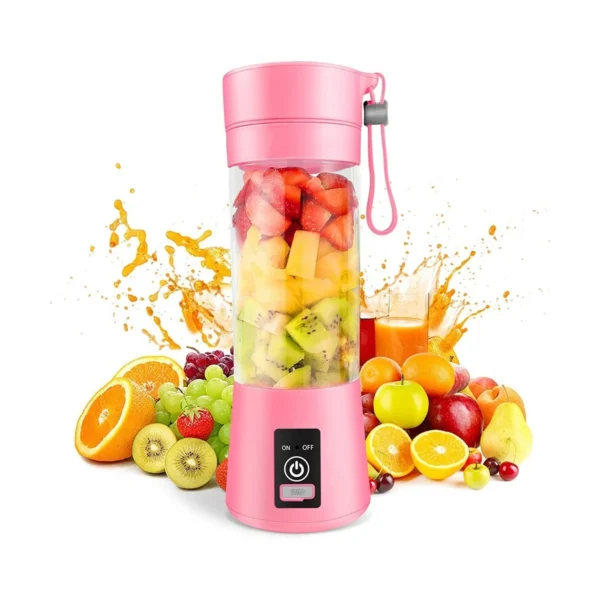 Portable Blender Mini Blender for Shakes and Smoothies Rechargeable USB 380Ml Traveling Fruit Juicer Cup with 6 Blades