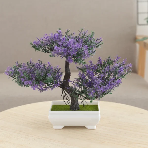 Artificial Plastic Plants Bonsai Small Tree Pot Fake Plant Potted Flower Home Room Table Decoration Garden Arrangement Ornaments - Image 3