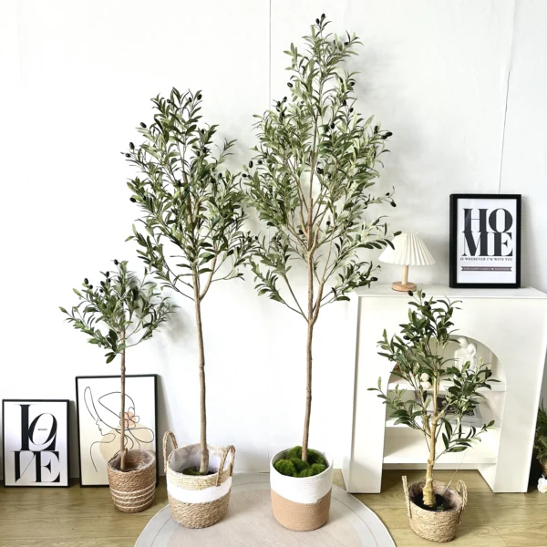 65-200CM Large Artificial Olive Plant tree Branches Fake plant Plastic Ornamental outdoor faux Plant for Home garden Room Decor - Image 4