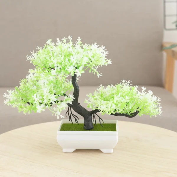 Artificial Plastic Plants Bonsai Small Tree Pot Fake Plant Potted Flower Home Room Table Decoration Garden Arrangement Ornaments - Image 6