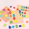 Kids Alphabetic Arithmetic Number Geometric Shapes Wooden Puzzle Montessori Preschool Learning Educational Game Toy for Children - Image 5