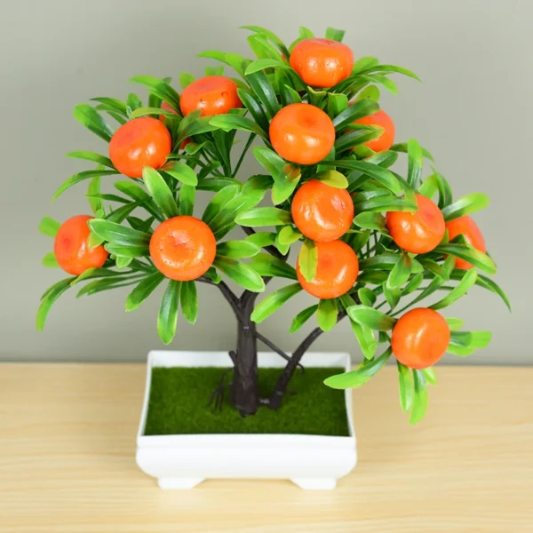 Artificial Plants Potted Green Bonsai Small Tree Grass Plants Pot Ornament Fake Flowers for Home Garden Decoration Wedding Party - Image 5