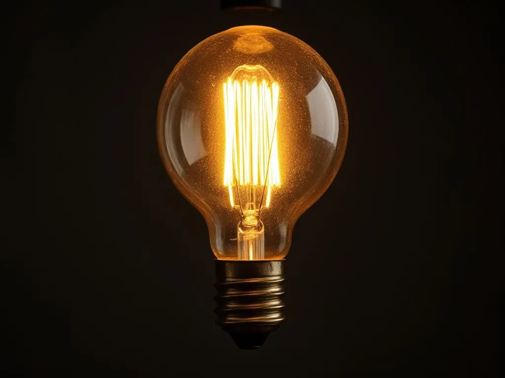 lamp with vintage bulb 
