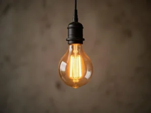 lamp with vintage bulb