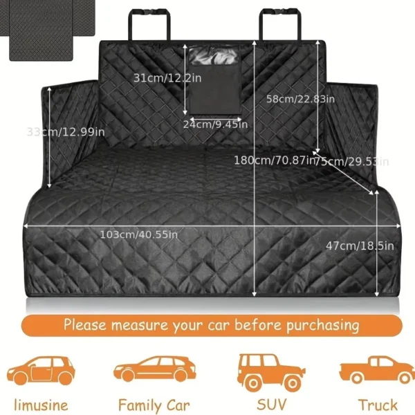 Dog Carrier Wear-resistant Dog Car Seat Cover For SUV Waterproof Portable Durable Liner Cover Protects Vehicle Easy To Install - Image 5